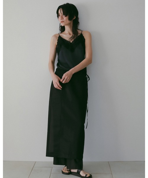 anuke（アンヌーク）の「Sheer Knit Skirt（スカート・レディース・ブラック/アイボリー・FREE）」の5枚目の写真