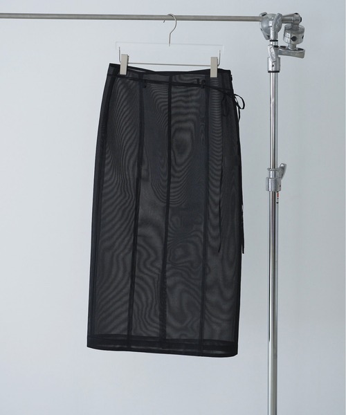 anuke（アンヌーク）の「Sheer Knit Skirt（スカート・レディース・ブラック/アイボリー・FREE）」の11枚目の写真