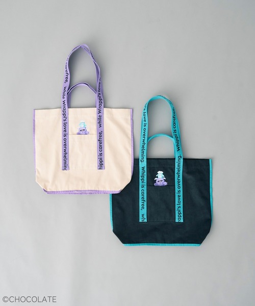 YECCA VECCA（イェッカヴェッカ）の「Whippi&Wrappiトートバッグ（トートバッグ・レディース・ブラック/ライトベージュ・FREE）」の21枚目の写真