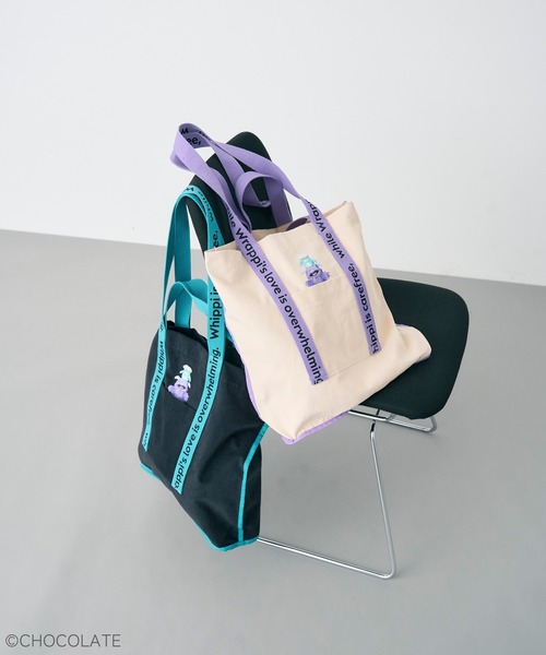 YECCA VECCA（イェッカヴェッカ）の「Whippi&Wrappiトートバッグ（トートバッグ・レディース・ブラック/ライトベージュ・FREE）」の22枚目の写真