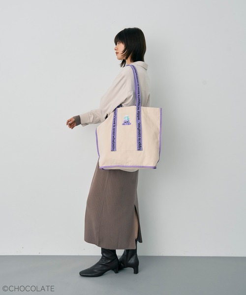 YECCA VECCA（イェッカヴェッカ）の「Whippi&Wrappiトートバッグ（トートバッグ・レディース・ブラック/ライトベージュ・FREE）」の18枚目の写真