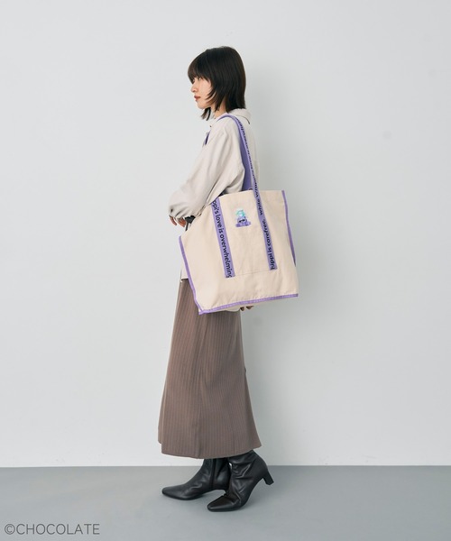 YECCA VECCA（イェッカヴェッカ）の「Whippi&Wrappiトートバッグ（トートバッグ・レディース・ブラック/ライトベージュ・FREE）」の19枚目の写真