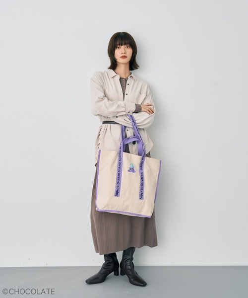 YECCA VECCA（イェッカヴェッカ）の「Whippi&Wrappiトートバッグ（トートバッグ・レディース・ブラック/ライトベージュ・FREE）」の20枚目の写真