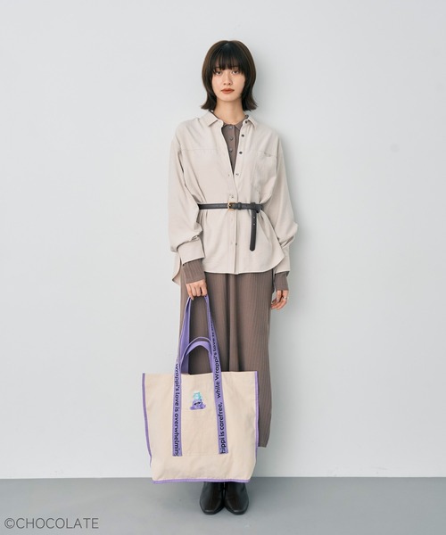 YECCA VECCA（イェッカヴェッカ）の「Whippi&Wrappiトートバッグ（トートバッグ・レディース・ブラック/ライトベージュ・FREE）」の16枚目の写真