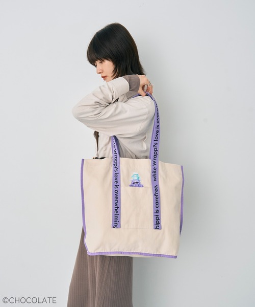 YECCA VECCA（イェッカヴェッカ）の「Whippi&Wrappiトートバッグ（トートバッグ・レディース・ブラック/ライトベージュ・FREE）」の12枚目の写真