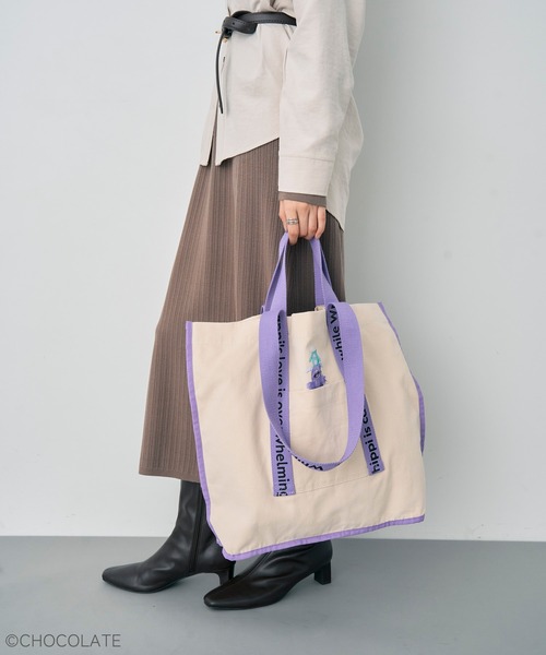YECCA VECCA（イェッカヴェッカ）の「Whippi&Wrappiトートバッグ（トートバッグ・レディース・ブラック/ライトベージュ・FREE）」の14枚目の写真