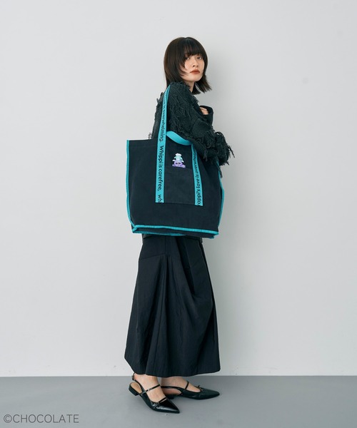 YECCA VECCA（イェッカヴェッカ）の「Whippi&Wrappiトートバッグ（トートバッグ・レディース・ブラック/ライトベージュ・FREE）」の4枚目の写真