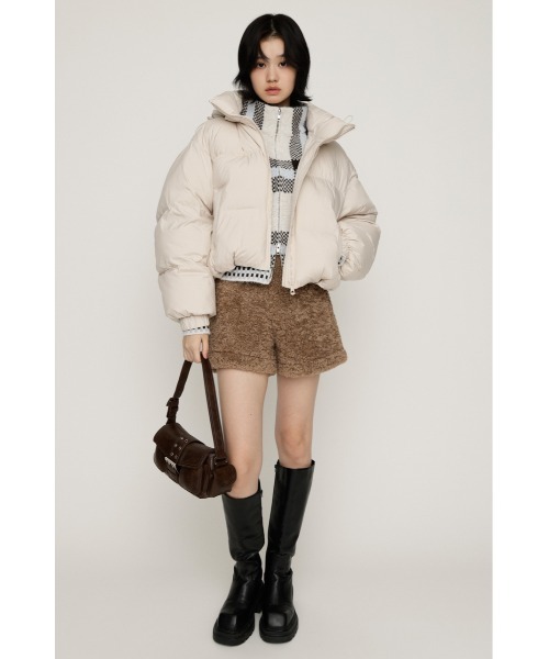 SLY（スライ）の「2WAY PUFFER BZ 2ウェイ パッファーブルゾン 秋服 冬服（ブルゾン・レディース・アイボリー/ブラック/マルチ・1/2）」の18枚目の写真