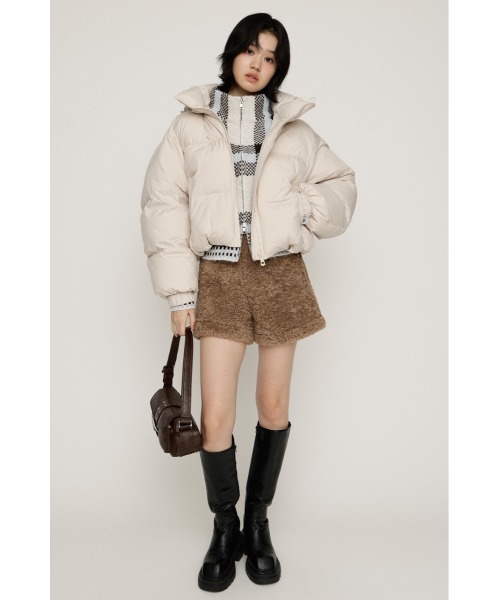 SLY（スライ）の「2WAY PUFFER BZ 2ウェイ パッファーブルゾン 秋服 冬服（ブルゾン・レディース・アイボリー/ブラック/マルチ・1/2）」の19枚目の写真