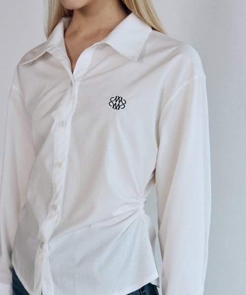 NICK&NICOLE(ニックアンドニコール)の「WRINKLE SLIM LINE SHIRRING SHIRT_IVORY(シャツ/ブラウス・レディース・その他・LARGE/MEDIUM)」の2枚目の写真