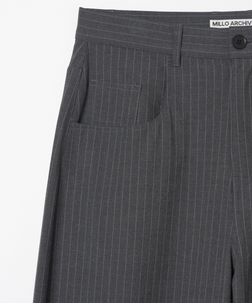 Millo Archive（ミロ アーカイブ）の「リフレクトストライプパンツ[チャコール]（スラックス・メンズ・その他・SMALL/MEDIUM/LARGE/X-LARGE）」の3枚目の写真