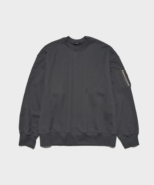 CINOH(チノ)の「【CINOH/チノ】別注CIGAR POCKET CREW NECK SWEAT(スウェット・メンズ・ホワイト/ブラック/グレー・44/46/48)」の1枚目の写真