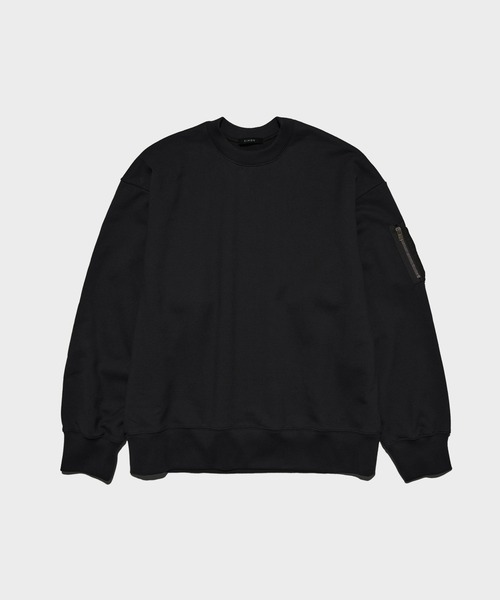 CINOH(チノ)の「【CINOH/チノ】別注CIGAR POCKET CREW NECK SWEAT(スウェット・メンズ・ホワイト/ブラック/グレー・44/46/48)」の3枚目の写真