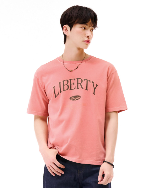 CHASECULT(チェイスカルト)の「共用ピグメント半袖Tシャツ-ピンク(Tシャツ/カットソー・メンズ・オレンジ・90/95/105/100)」の2枚目の写真