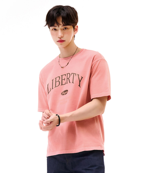 CHASECULT(チェイスカルト)の「共用ピグメント半袖Tシャツ-ピンク(Tシャツ/カットソー・メンズ・オレンジ・90/95/105/100)」の3枚目の写真