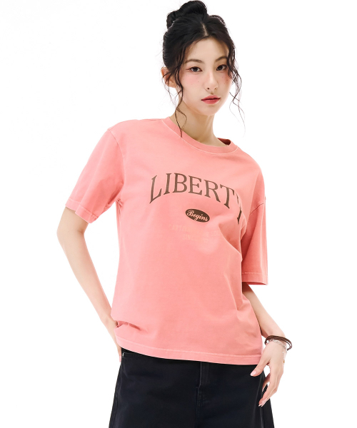 CHASECULT(チェイスカルト)の「共用ピグメント半袖Tシャツ-ピンク(Tシャツ/カットソー・メンズ・オレンジ・90/95/105/100)」の4枚目の写真