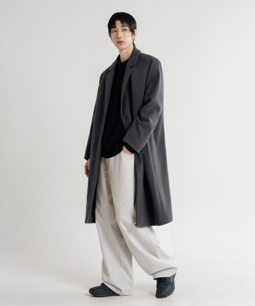 LEMAIN SECOND（リメインセカンド）の「WOOL BLEND OVERFIT SINGLE COAT [CHARCOAL]（チェスターコート・メンズ・その他・MEDIUM/LARGE/X-LARGE）」の2枚目の写真