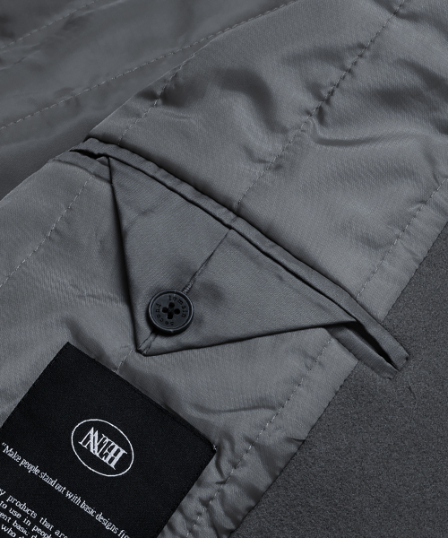 LEMAIN SECOND（リメインセカンド）の「WOOL BLEND OVERFIT SINGLE COAT [CHARCOAL]（チェスターコート・メンズ・その他・MEDIUM/LARGE/X-LARGE）」の10枚目の写真