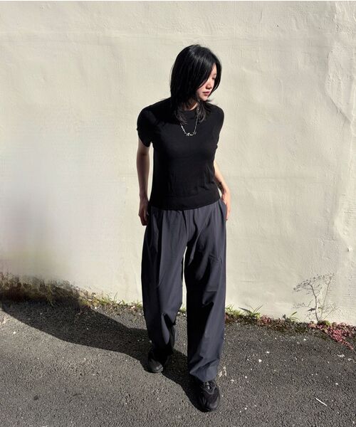 MUSINSA STANDARD WOMAN（ムシンサスタンダードウーマン）の「[クールタンダード] ウィメンズ ワンタック ワイドバンディングスラックス [グレー]（スラックス・レディース・その他・34/32/30/29/31/24/25/26/27/28）」の7枚目の写真