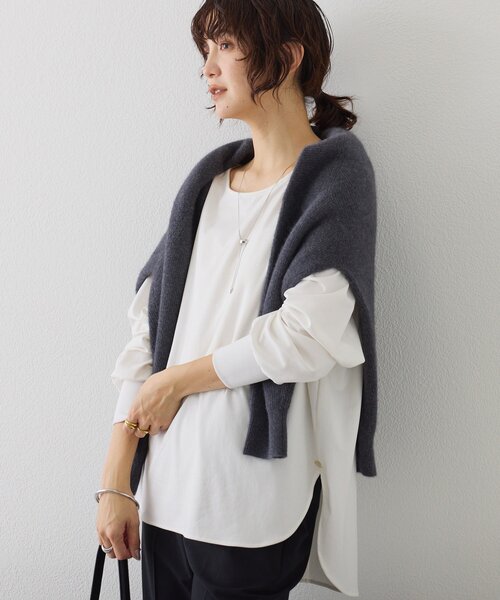 【着回し力抜群】キュプラカットプルオーバー　リヴドロワ 予約【着回し力抜群】キュプラカットプルオーバー（Tシャツ/カットソー