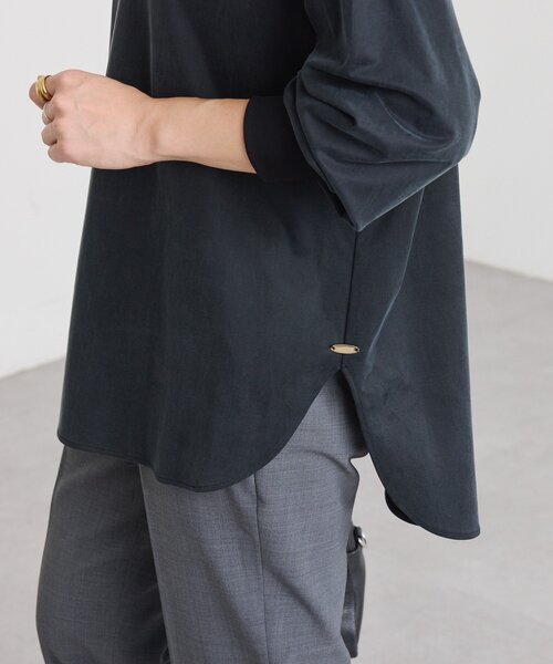 予約【新色追加/着回し力抜群】キュプラカットプルオーバー（Tシャツ