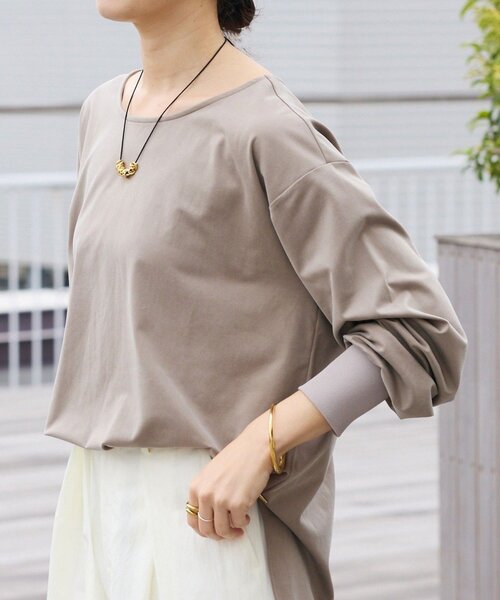 予約【新色追加/着回し力抜群】キュプラカットプルオーバー（Tシャツ