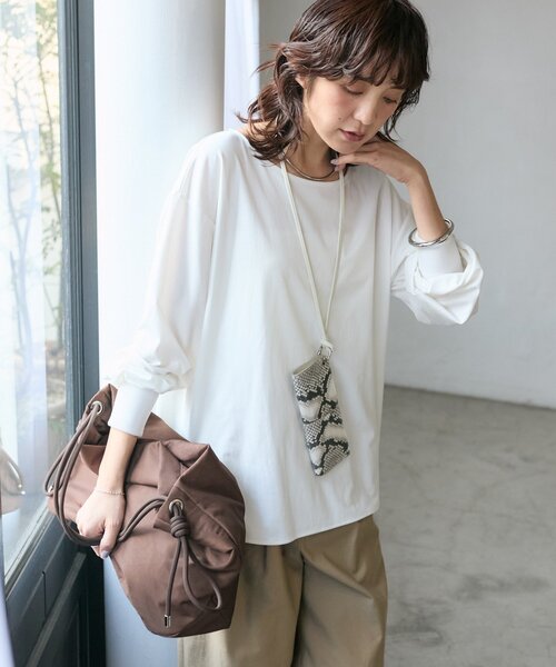 【着回し力抜群】キュプラカットプルオーバー　リヴドロワ 予約【新色追加/着回し力抜群】キュプラカットプルオーバー（Tシャツ