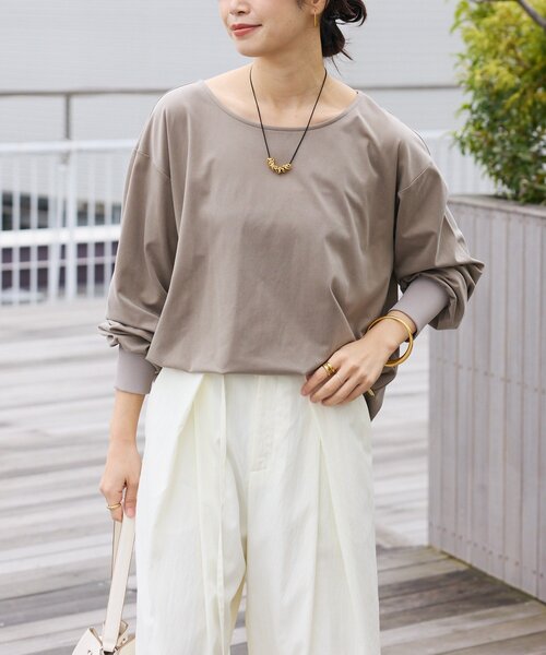 予約【新色追加/着回し力抜群】キュプラカットプルオーバー（Tシャツ