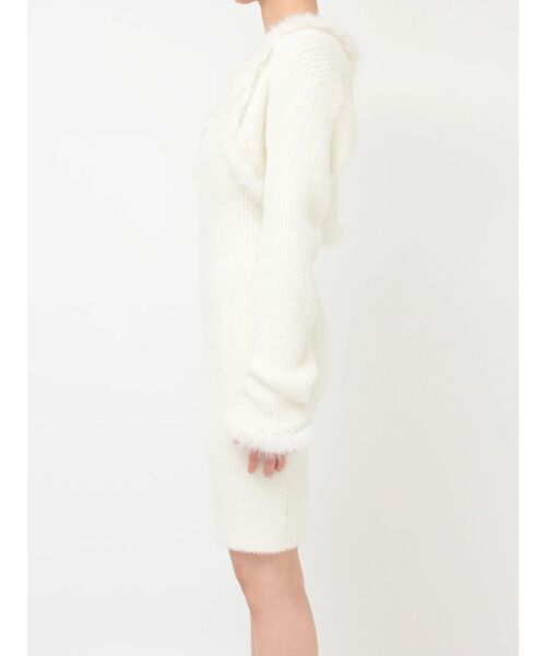EATME（イートミー）の「ニットベアワンピース&ファートリムボレロセット（ワンピース・レディース・オフホワイト/グレー/ブラック・FREE）」の17枚目の写真