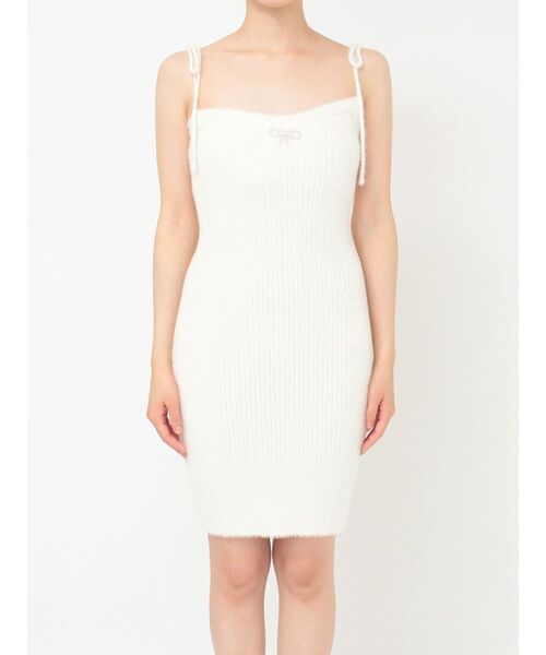 EATME（イートミー）の「ニットベアワンピース&ファートリムボレロセット（ワンピース・レディース・オフホワイト/グレー/ブラック・FREE）」の9枚目の写真