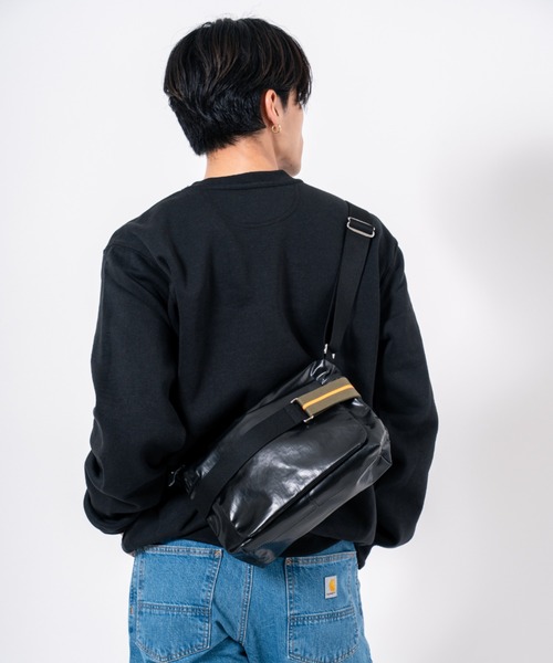 Jack Gomme(ジャックゴム)の「【JACK GOMME】ショルダーバッグ メッセンジャーバッグ RIGA Sac besace(ショルダーバッグ・メンズ・ベージュ/ブラック・FREE)」の8枚目の写真