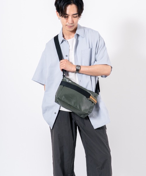 Jack Gomme(ジャックゴム)の「【JACK GOMME】ショルダーバッグ メッセンジャーバッグ RIGA Sac besace(ショルダーバッグ・メンズ・ベージュ/ブラック・FREE)」の15枚目の写真