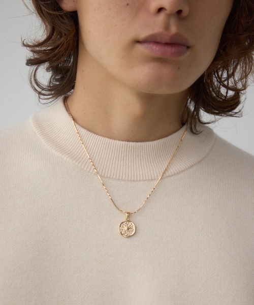 AZUL by moussy（アズールバイマウジー）の「スネークチェーンコインネックレス（ネックレス・メンズ・ゴールド/シルバー・FREE）」の2枚目の写真