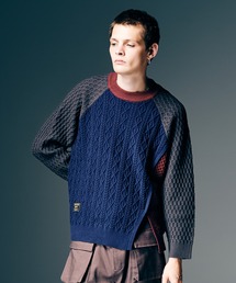 glamb（グラム）の「Asymmetry Cable Knit   アシンメトリーケーブルニット（ニット/セーター）」