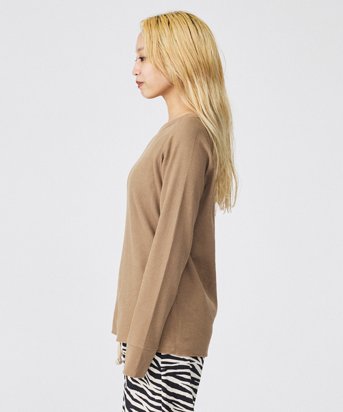 FRUIT OF THE LOOM（フルーツオブザルーム）の「【FRUIT OF THE LOOM/フルーツ オブ ザ ルーム】【上下2点セット】ワッフルルームウエアアニマル/アニマル/ギフト/おうち/パジャマ【WEB限定】（ルームウェア/パジャマ・レディース・ブラック/グレー/ブラウン・M/L）」の14枚目の写真