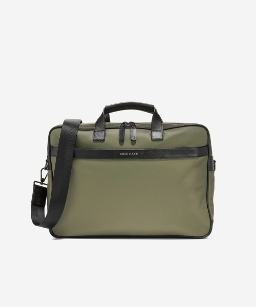 COLE HAAN（コールハーン）の「カールソン デイリー ブリーフケース mens（ビジネスバッグ・メンズ・グリーン・OSFA）」の2枚目の写真