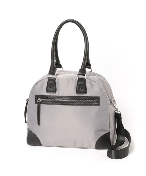 LAKOLE（ラコレ）の「サテンコンビビッグボストンバッグ / 631254（ボストンバッグ・レディース・ブラック/グレー・FREE）」の3枚目の写真