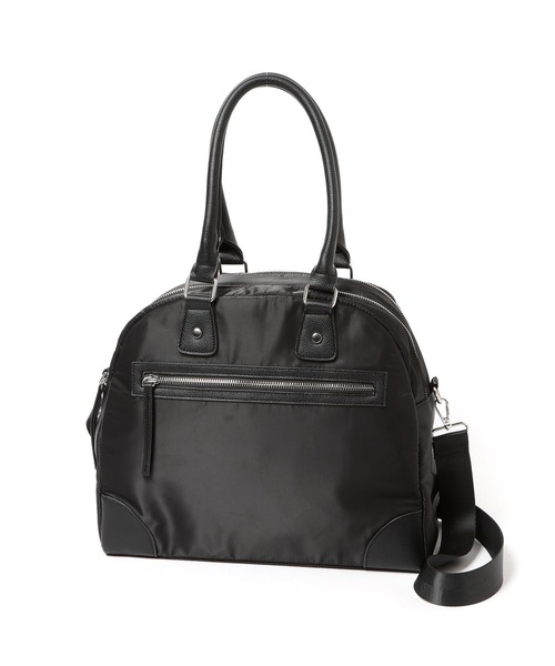 LAKOLE（ラコレ）の「サテンコンビビッグボストンバッグ / 631254（ボストンバッグ・レディース・ブラック/グレー・FREE）」の4枚目の写真