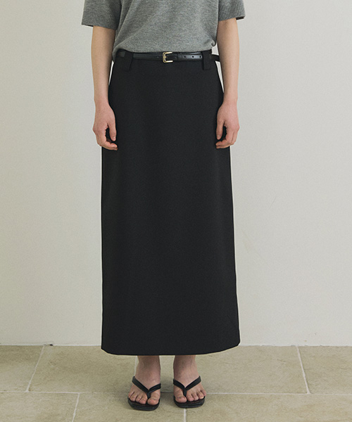 LINGSEOUL(リングソウル)の「basic slit long skirt-black(スカート・レディース・その他・MEDIUM/SMALL)」の1枚目の写真