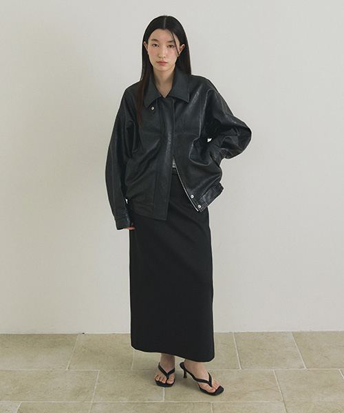 LINGSEOUL(リングソウル)の「basic slit long skirt-black(スカート・レディース・その他・MEDIUM/SMALL)」の5枚目の写真