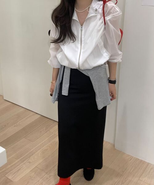 LINGSEOUL(リングソウル)の「basic slit long skirt-black(スカート・レディース・その他・MEDIUM/SMALL)」の6枚目の写真
