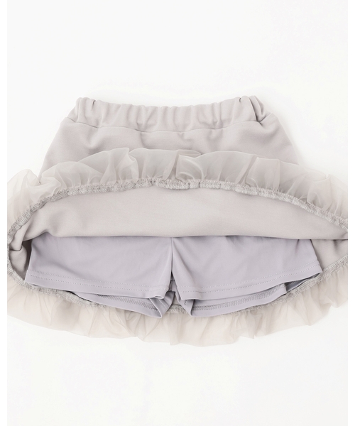 Lycee mine(リセマイン)の「オーガンジーバルーンスカート(インパン付き)(スカート・キッズ・ラベンダー/アイボリー/グレー/ブラック・110cm/120cm/140cm/100cm/130cm/150cm)」の12枚目の写真