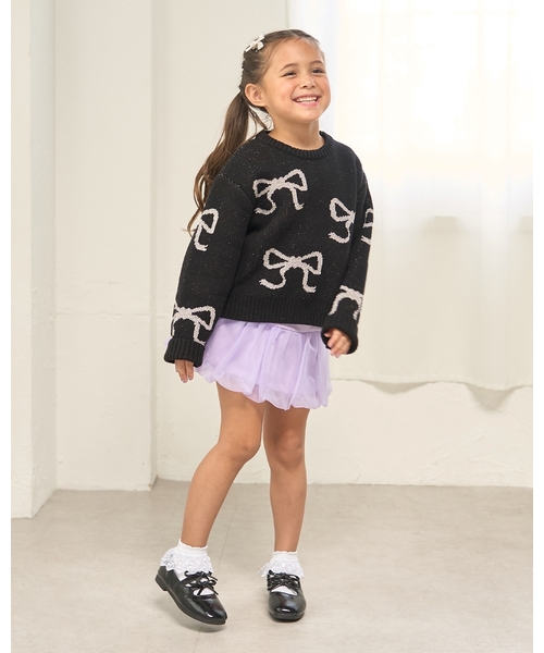 Lycee mine(リセマイン)の「オーガンジーバルーンスカート(インパン付き)(スカート・キッズ・ラベンダー/アイボリー/グレー/ブラック・110cm/120cm/140cm/100cm/130cm/150cm)」の22枚目の写真