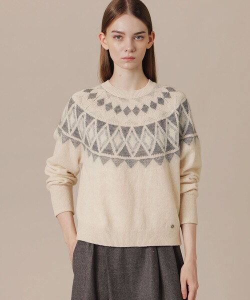 MACKINTOSH LONDON(マッキントッシュ ロンドン)の「ノルディックニット(ニット/セーター・レディース・グレー系その他2/オフホワイト・38)」の1枚目の写真