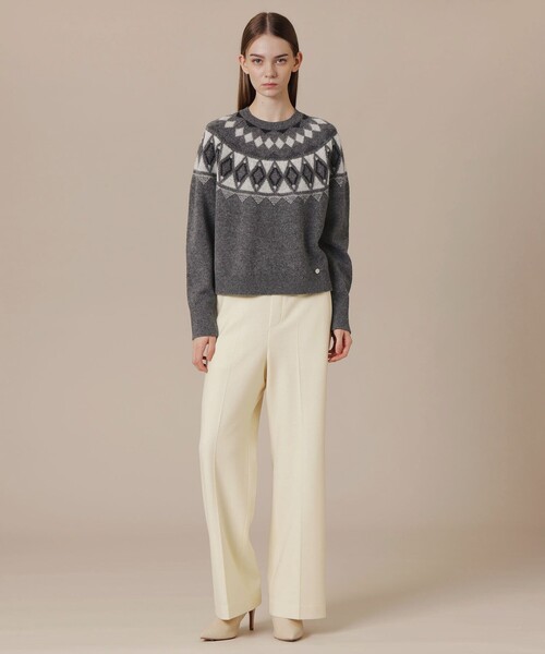 MACKINTOSH LONDON(マッキントッシュ ロンドン)の「ノルディックニット(ニット/セーター・レディース・グレー系その他2/オフホワイト・38)」の4枚目の写真
