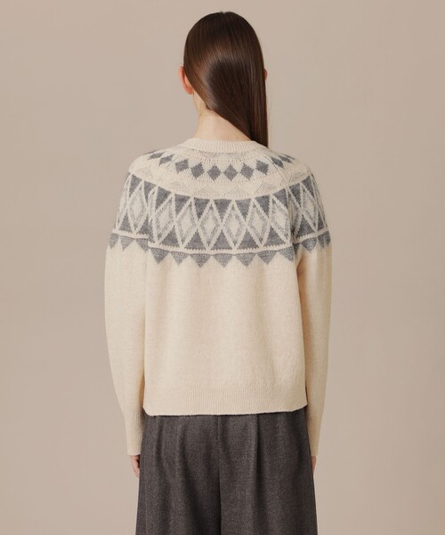 MACKINTOSH LONDON(マッキントッシュ ロンドン)の「ノルディックニット(ニット/セーター・レディース・グレー系その他2/オフホワイト・38)」の7枚目の写真