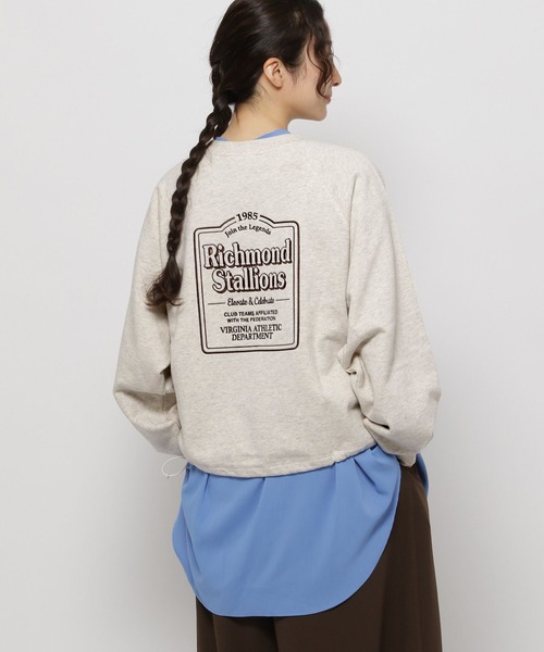 niko and...(ニコアンド)の「ドロストラグランアソートプルオーバー(スウェット・レディース・ナチュラル/ライトグレー/ブラウン/ネイビー・LARGE/MEDIUM)」の4枚目の写真