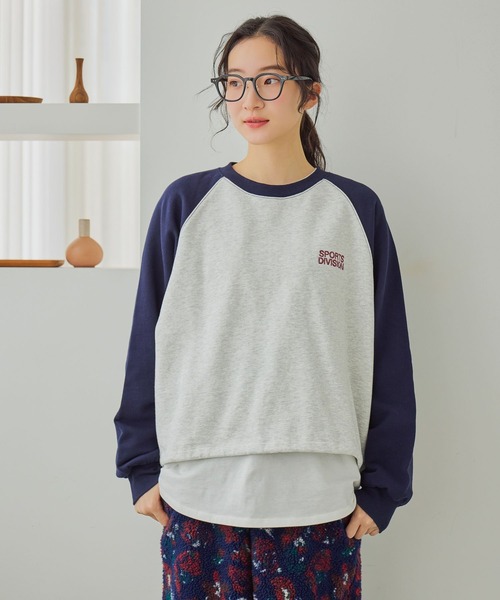 niko and...(ニコアンド)の「ドロストラグランアソートプルオーバー(スウェット・レディース・ナチュラル/ライトグレー/ブラウン/ネイビー・LARGE/MEDIUM)」の8枚目の写真