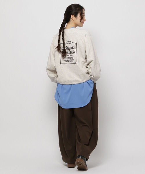 niko and...(ニコアンド)の「ドロストラグランアソートプルオーバー(スウェット・レディース・ナチュラル/ライトグレー/ブラウン/ネイビー・LARGE/MEDIUM)」の18枚目の写真