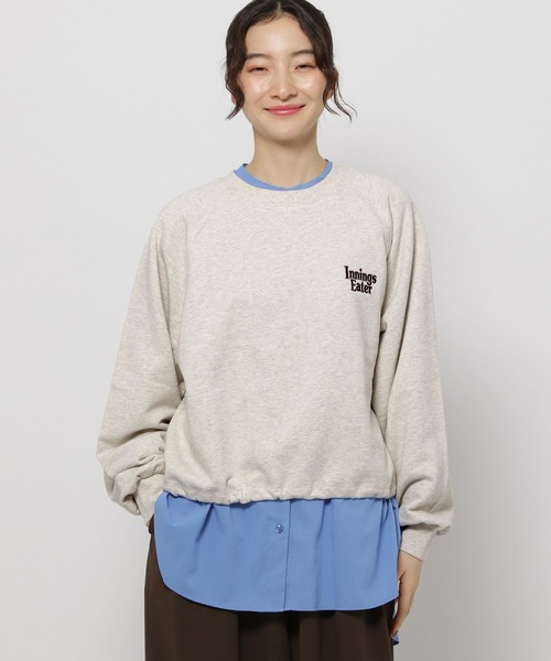 niko and...(ニコアンド)の「ドロストラグランアソートプルオーバー(スウェット・レディース・ナチュラル/ライトグレー/ブラウン/ネイビー・LARGE/MEDIUM)」の19枚目の写真